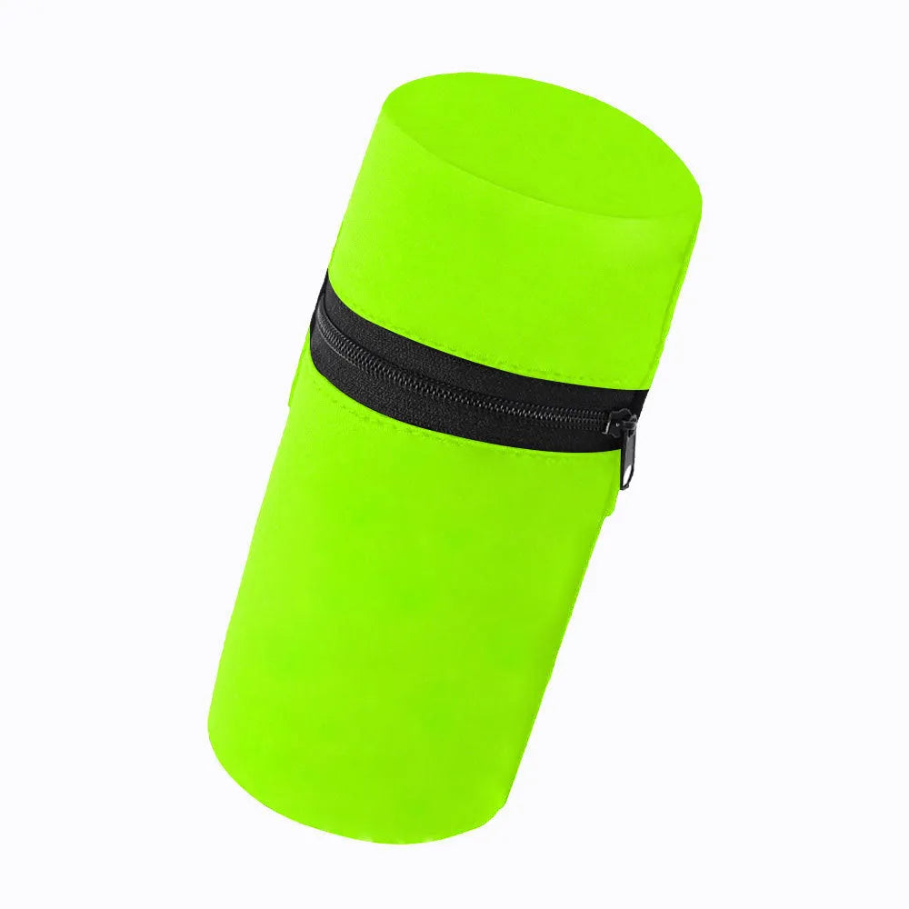 Sports arm bag with adjustable strap showing multiple colour options including striped patterns