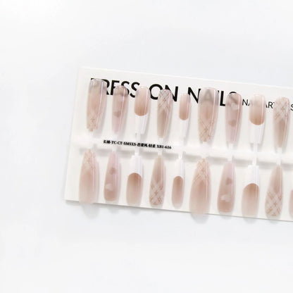 Ancient Chinese French ballet nail stickers, 40 piece set, Ballet Wind Is Gentle colour, glossy or frosted seal, SMSXS