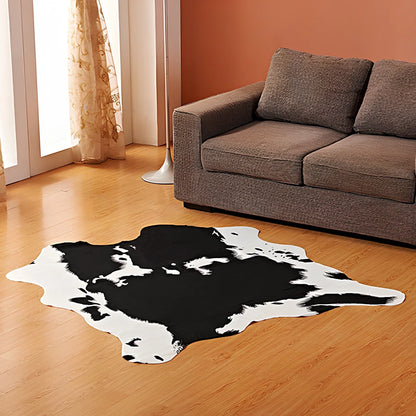 Irregular shape 140x160cm polyester bedroom carpet with non-slip backing in one of five decorative styles