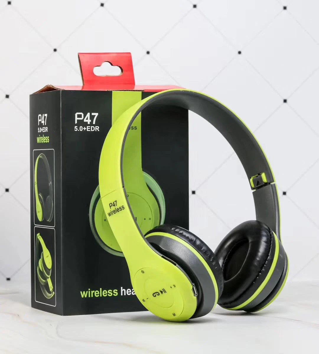 Wireless Bluetooth headphones with powerful 40mm drivers, plush over-ear cushions, and foldable design for versatile audio enjoyment
