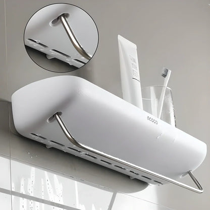 ECOCO™ Self-Adhesive Bathroom Shelf Organizer with Towel Bar - Sleek, modern design for decluttering your bathroom