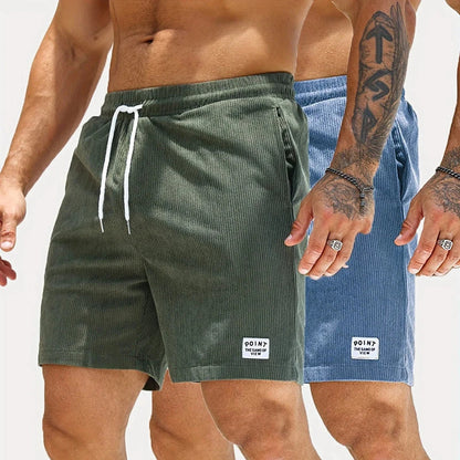 Comfortable corduroy drawstring shorts in a variety of stylish colors, perfect for casual summer wear.