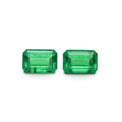 Cultivated emerald gemstones in round and grandmother cuts with Columbia green treasure colour