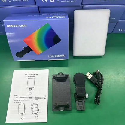 VL-60BI and VL-68BI pocket LED fill lights with clip for mobile phone attachment