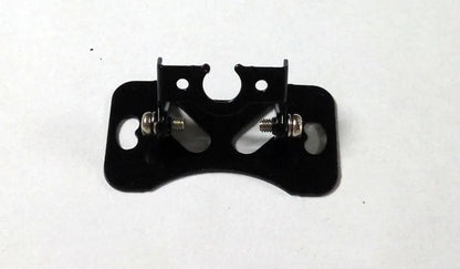 Black universal in car camera holder with adjustable angle bracket for mounting cameras in vehicles