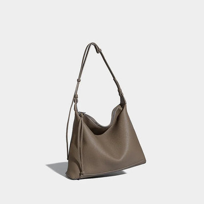 Soft PU messenger bag in caramel colour with crossbody strap