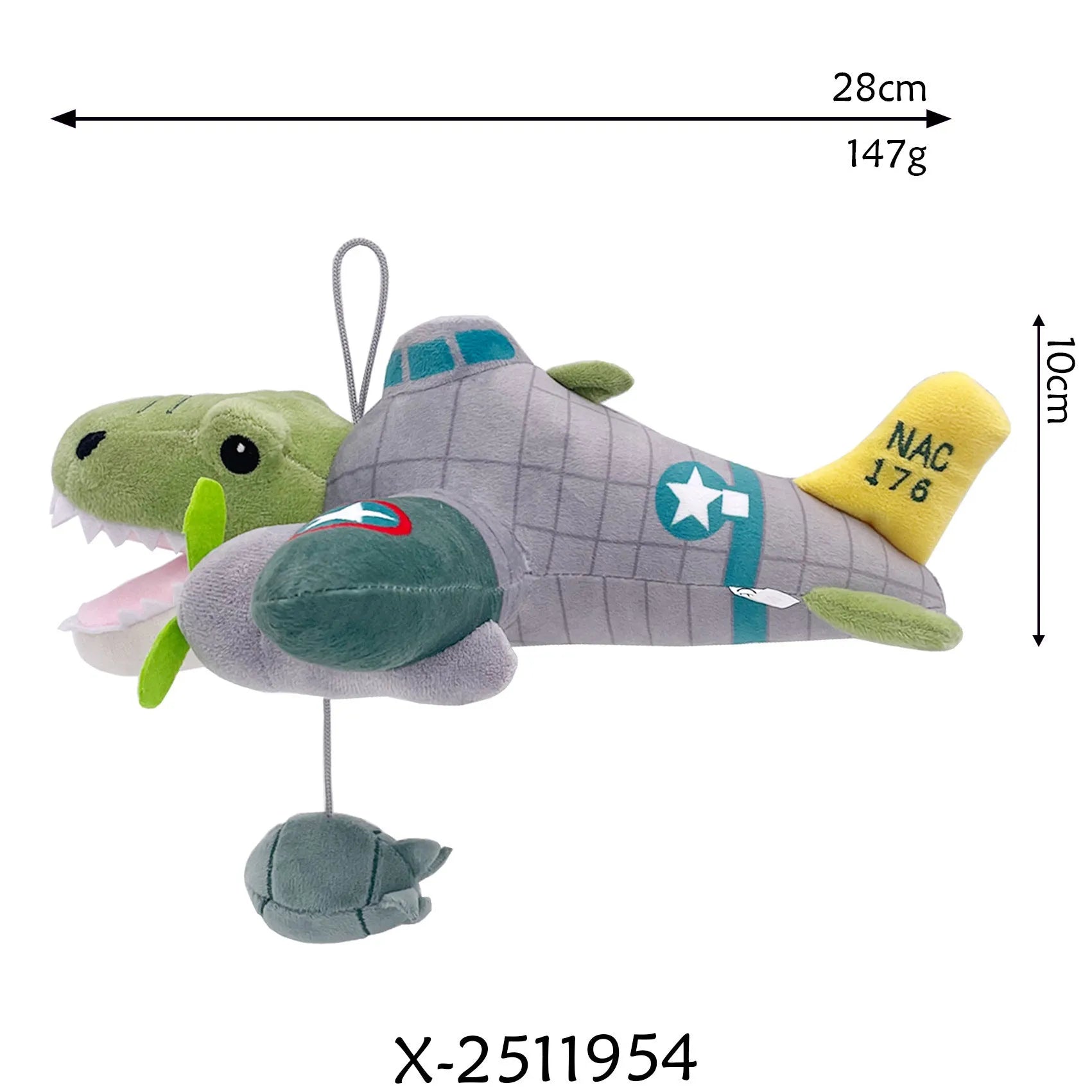 Shark figurine peripheral cotton plush toy in a humorous animal character design