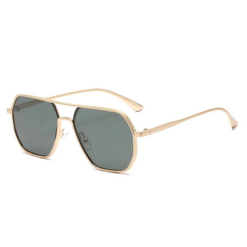 Men's irregular shaped polarized sunglasses with UV protection for driving and outdoor use