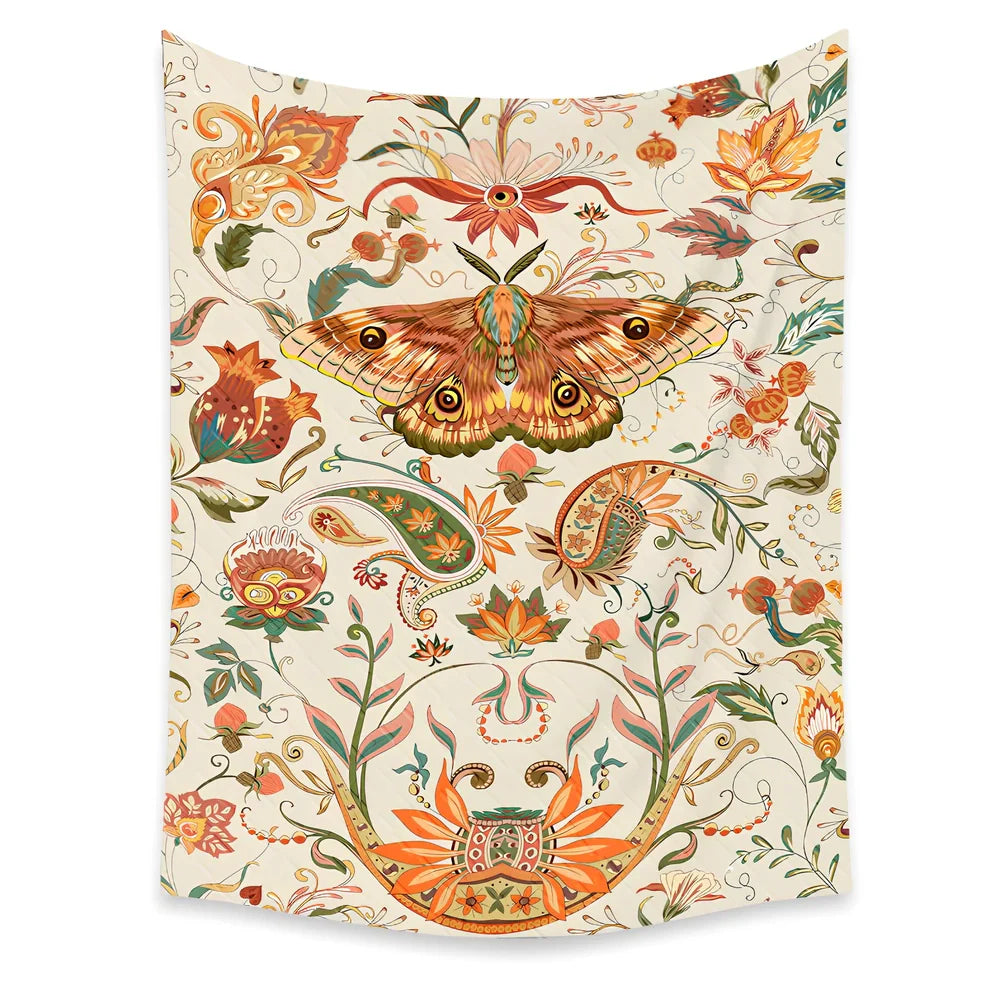 Bohemian animal print polyester tapestry in 180x230cm size hanging on wall, machine-woven for room decor