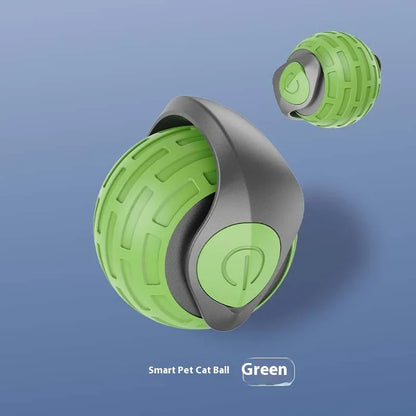 USB Rechargeable Smart Rolling Cat Toy Ball in vibrant colors for feline fun