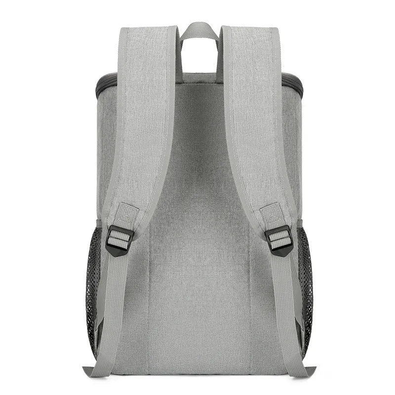 Outdoor thermal insulation backpack in oxford cloth with curved shoulder straps