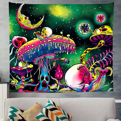 Digital printing wall tapestry in brushed finish showing colour option SM-XY327 at 150x130cm dimensions