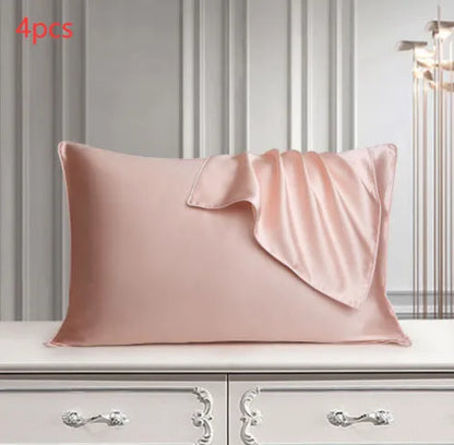 Mulberry silk pillowcase 48x74cm in palace luxury style with inlaid rope weave texture.