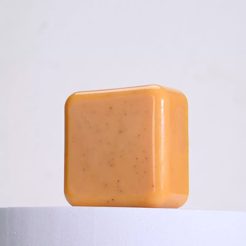 Handmade turmeric cleansing soap with natural ingredients for all skin types