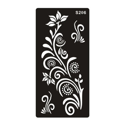 Geometric hollow design temporary tattoo sticker in Southeast Asian style on water transfer paper