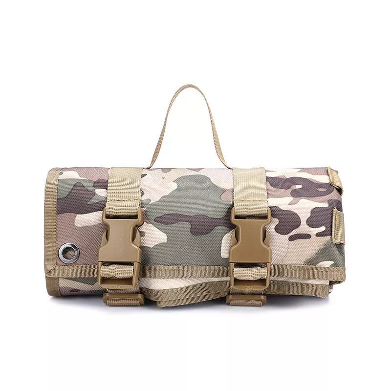 Non-slip tactical training mat for outdoor shooting and camping, available in black, khaki, green, and camouflage.