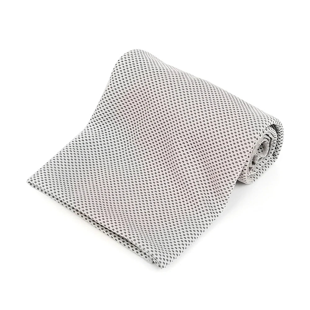 Microfiber cooling towel in blue, 30x90 cm size, for instant chill during gym and running with UPF 50 protection