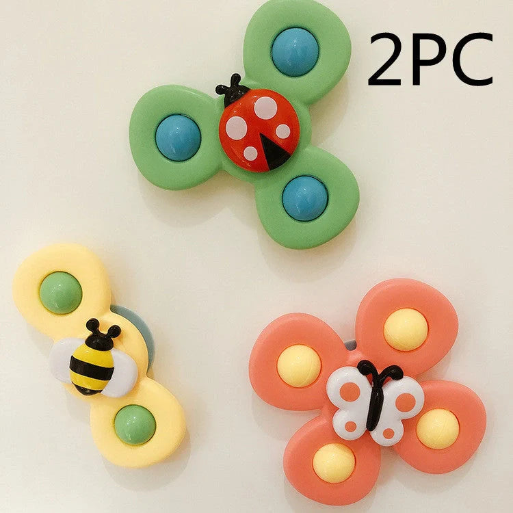 Kids insect spinner rattle bath toy for toddlers, durable and waterproof
