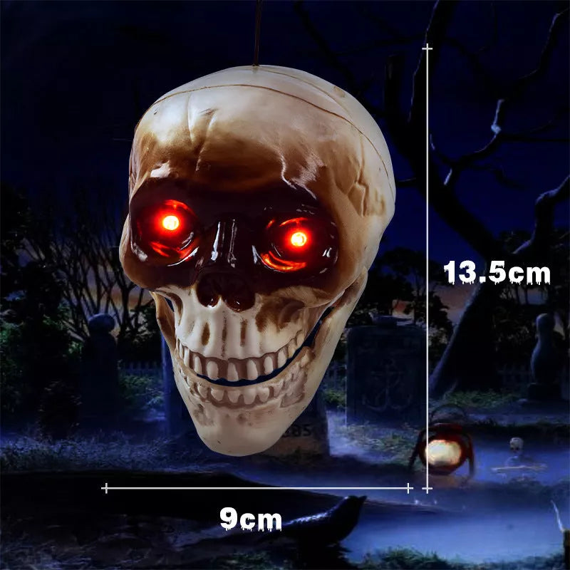 Realistic animated floating skeleton Halloween decoration with scary sound