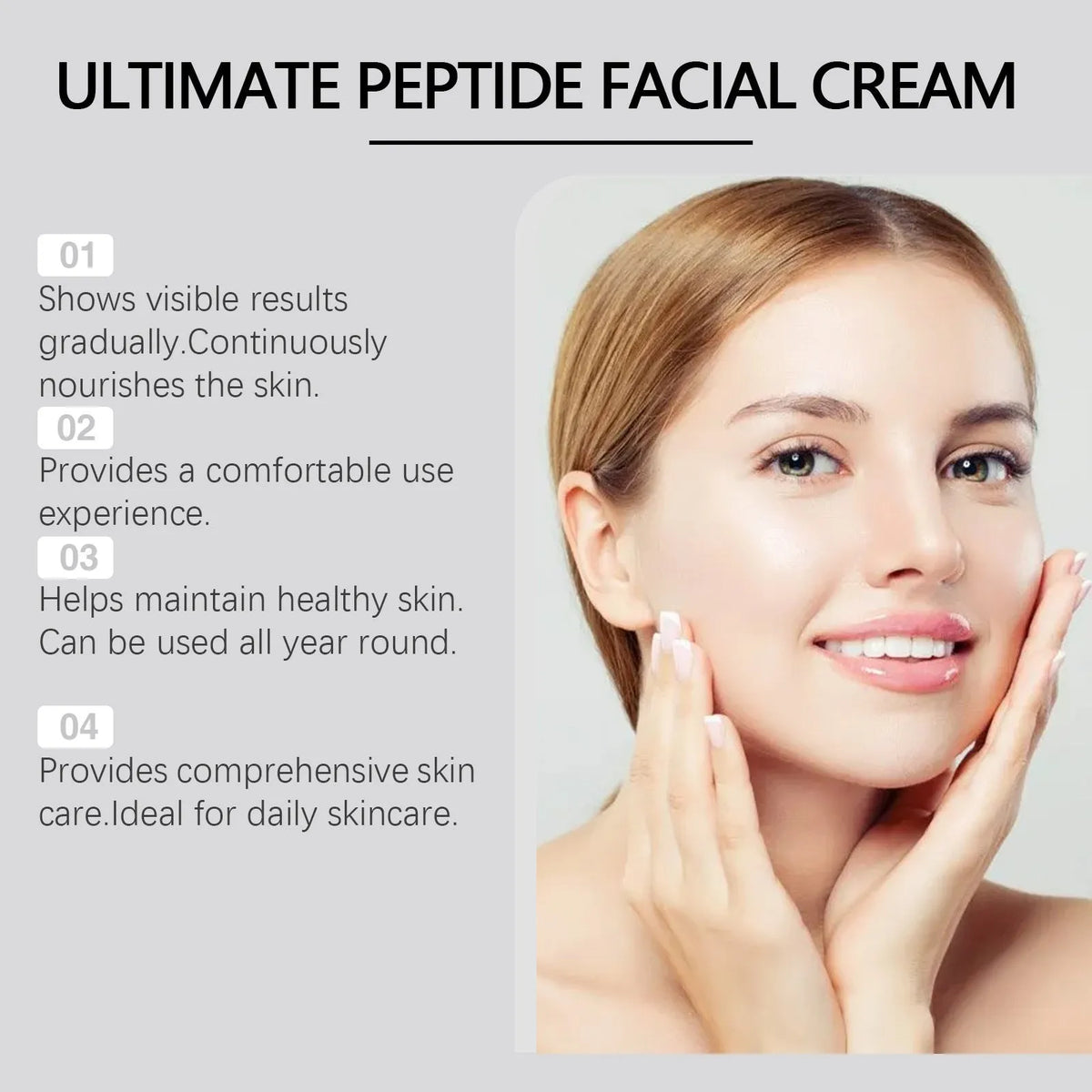 50G jar of Deep Nourishing Moisturising Facial Cream with Ceramide NP and peptides.