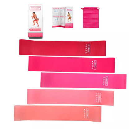 Gradient Elastic Ring Fitness Resistance Band Set with five resistance levels