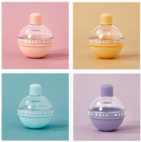 Food grade silicone ice ball mold for whiskey, creating 6CM spherical ice cubes