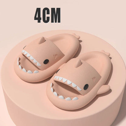 Cozy cartoon shark-themed slippers with anti-slip sole for indoor and outdoor wear