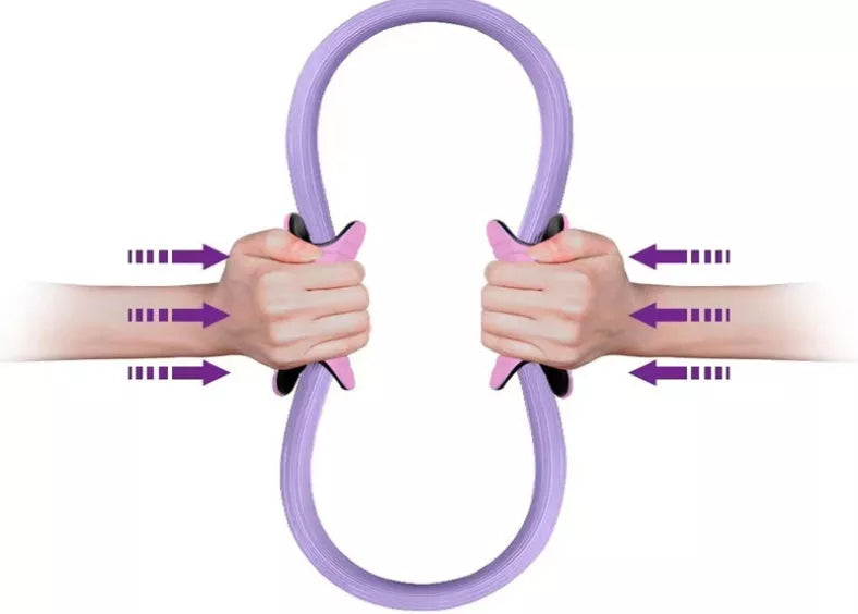 Purple Pilates ring for yoga and fitness, 38cm diameter