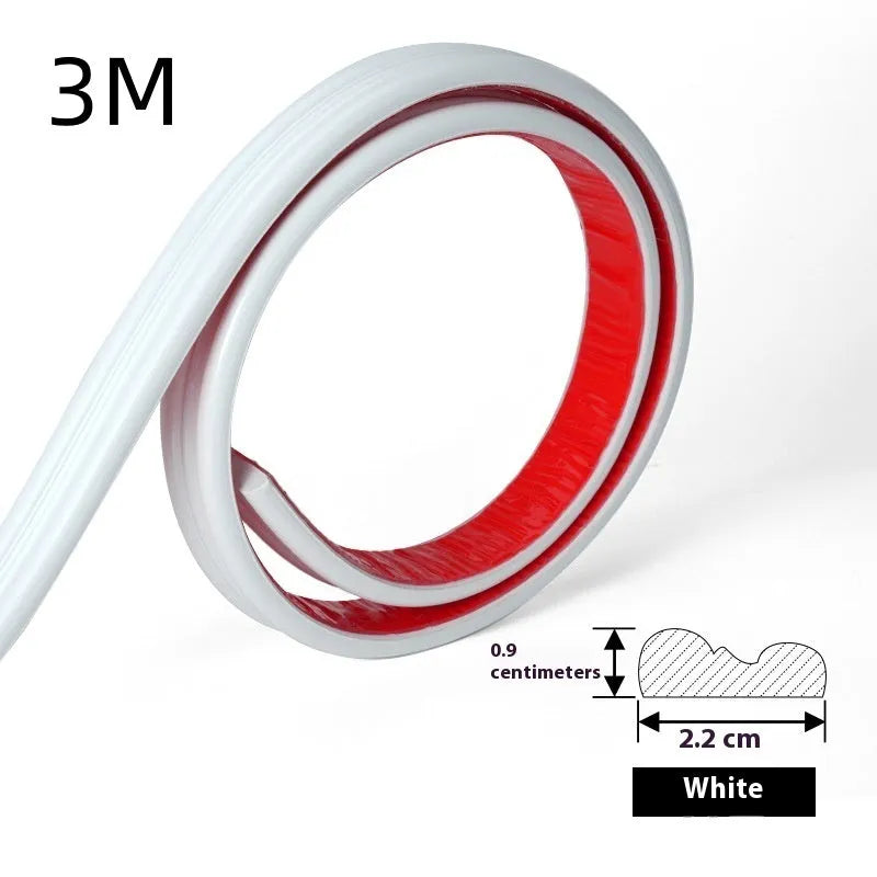 Flexible PVC background wall shaping frame with self-adhesive edge banding in four colour options