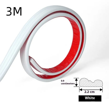 Flexible PVC background wall shaping frame with self-adhesive edge banding in four colour options
