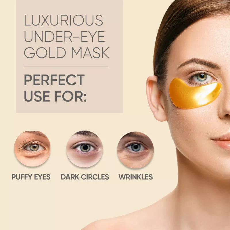 24K Gold Eye Mask Patch for under-eye bags and wrinkles