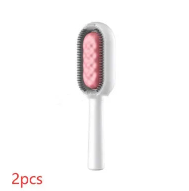 Green plastic pet hair removal comb with disposable wipes for cats and dogs