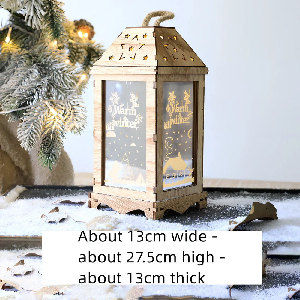 Wooden Christmas advent calendar with 24 numbered compartments in red and green colours measuring 37x32cm