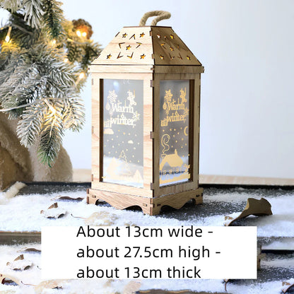 Wooden Christmas advent calendar with 24 numbered compartments in red and green colours measuring 37x32cm