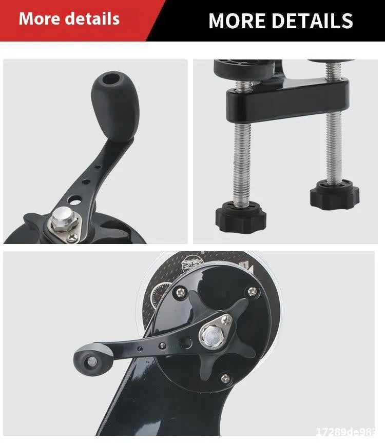 Fishing line cable winder with extension shaft for portable line management