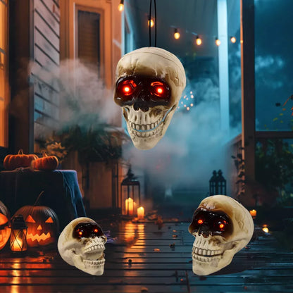 Realistic animated floating skeleton Halloween decoration with scary sound