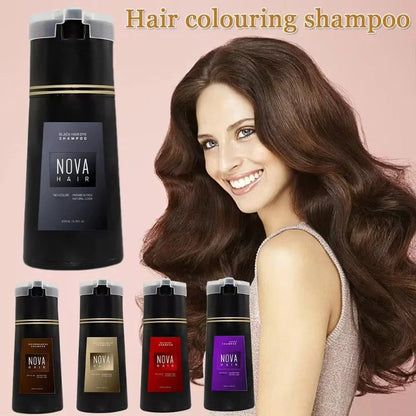 Natural 3-in-1 Hair Dye Shampoo for fast, lasting color and hair care
