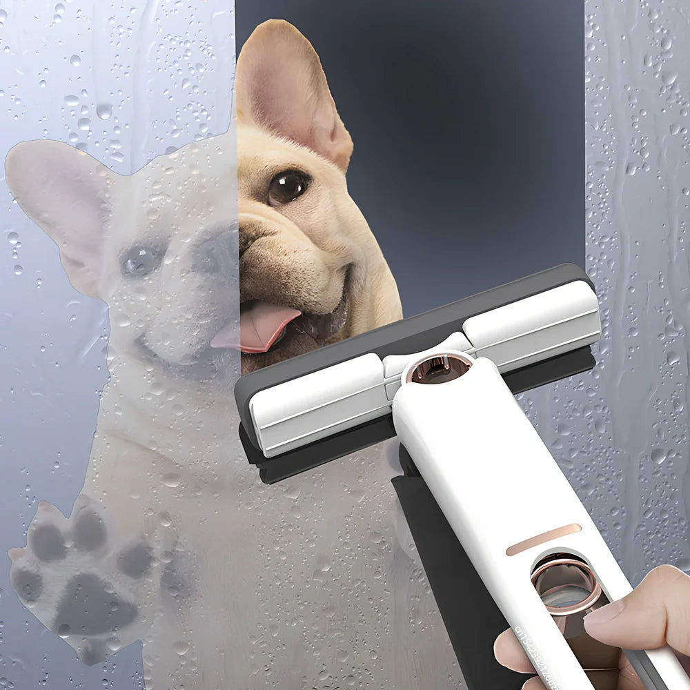 CN mini portable mop extended to 29.5cm with hand-free squeeze mechanism and hanging storage