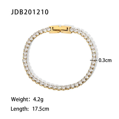 A women's stainless steel bracelet with an electroplated finish in a European and American style.