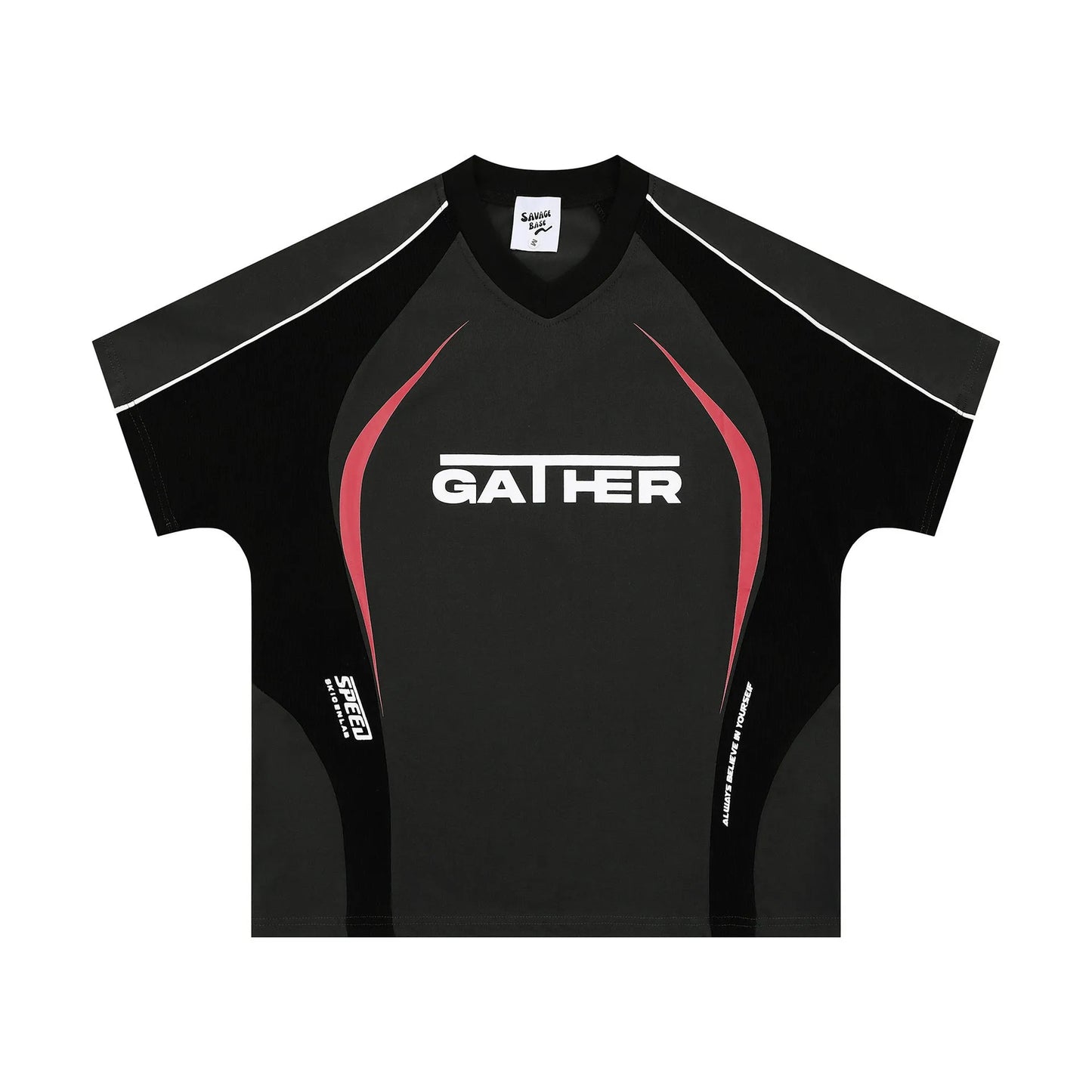 Men's loose fit t-shirt with colour matching letters print in black or apricot