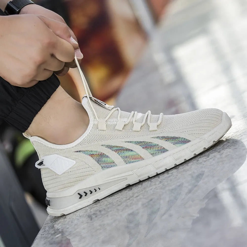 Low-top black mesh sneakers with a flat plastic sole and shallow cut design on a white background.