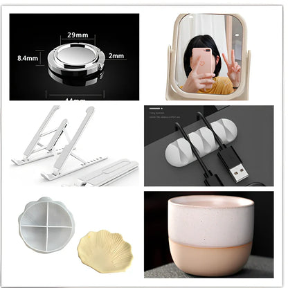 TPR silicone cable holder with Korean flannelette backing organising USB and network cables