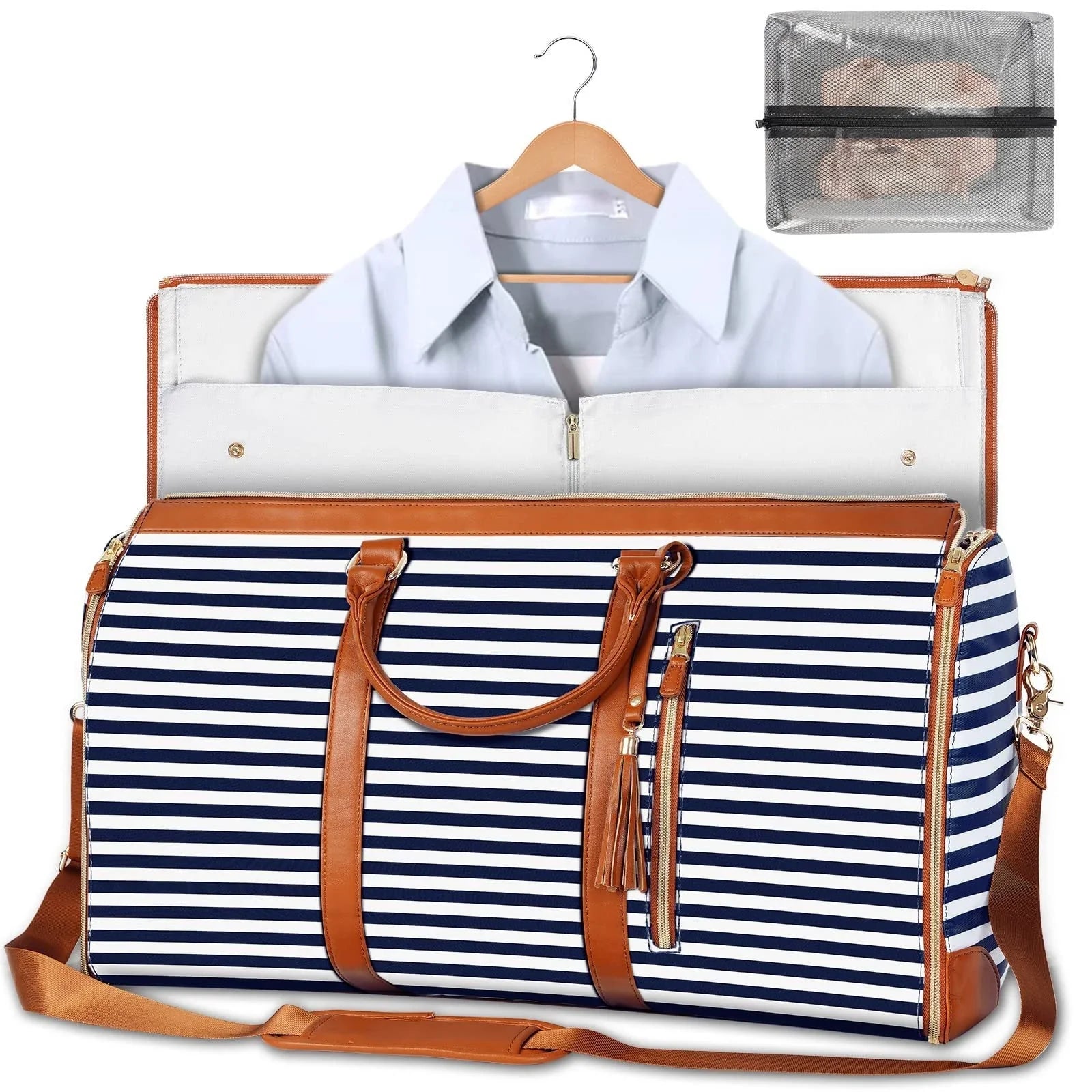 Spacious Travel Duffel Bag - Versatile Women's Handbag with Folding Suit Compartment in Multiple Color Options