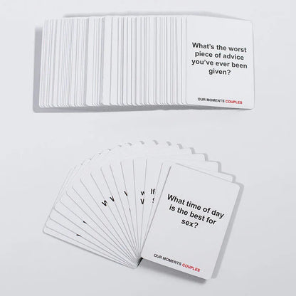 Black Our Time Lovers Edition communication card set for couples in an open box.