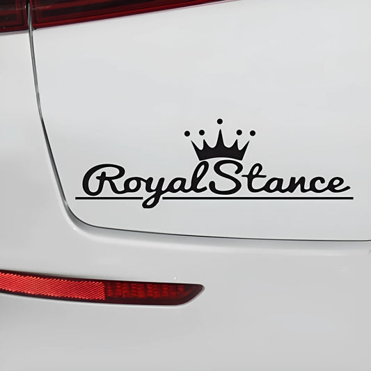 Reflective colourful crown-shaped vinyl car sticker for window or body decoration.