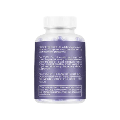 Bottle of 60 vaginal capsules for women's intimate health supplement