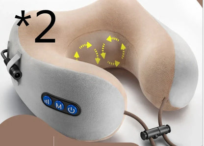 Ergonomic massage pillow with versatile massage modes for neck and shoulder relief