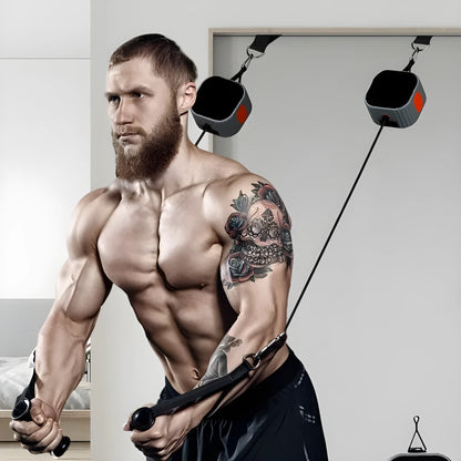 Adjustable resistance training tensioner in blue grey or orange grey colours with 2-20kg resistance range