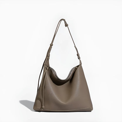 Soft PU messenger bag in caramel colour with crossbody strap