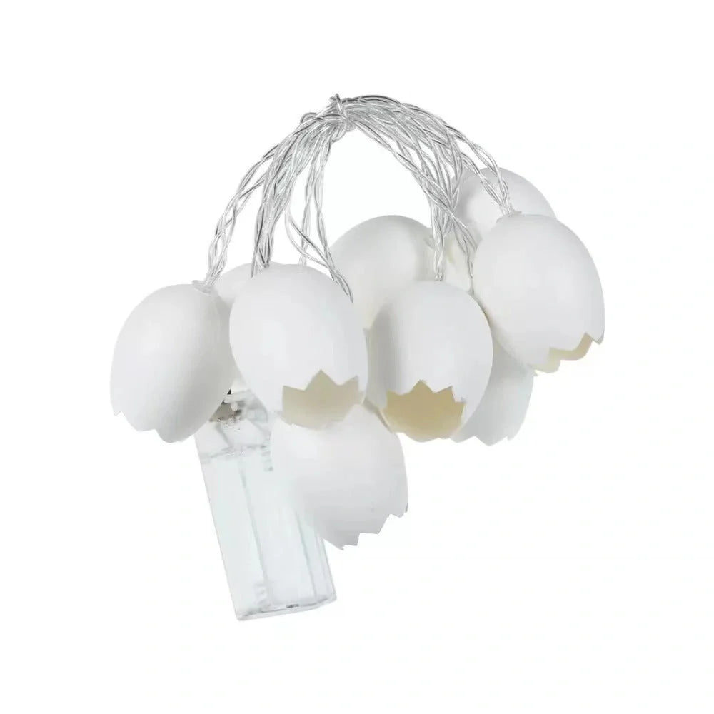LED egg lantern string lights with 10 bright bulbs for festive decorations